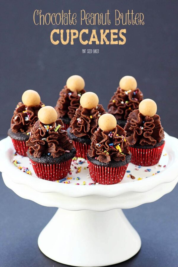 Image linked to my Chocolate Peanut Butter Mini Cupcakes recipe.