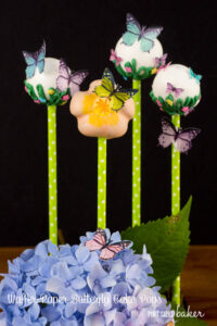 Spring is here! Making these Wafer Paper Butterfly Cake Pops are so easy! Order your mini butterflies and then decorate some simple flower cake pops.