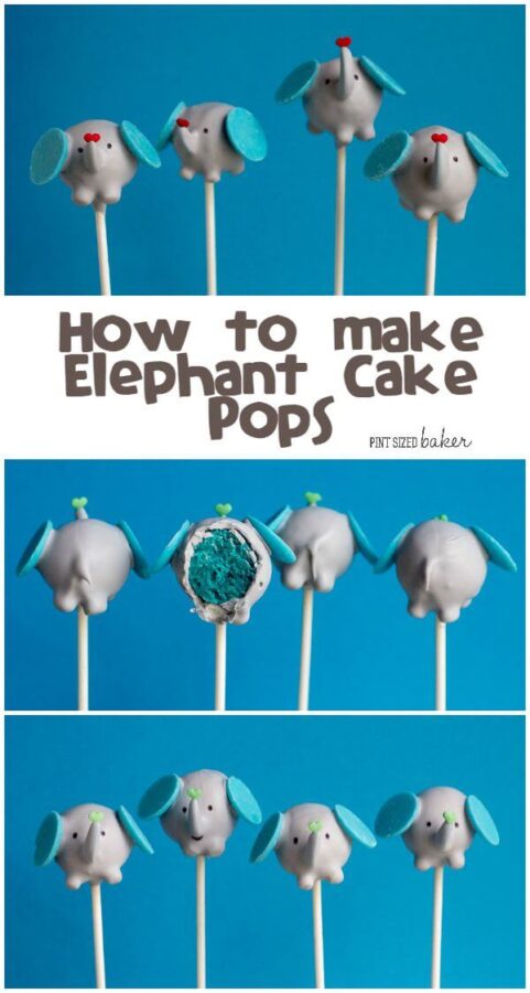 How To Make Elephant Cake Pops Pint Sized Baker