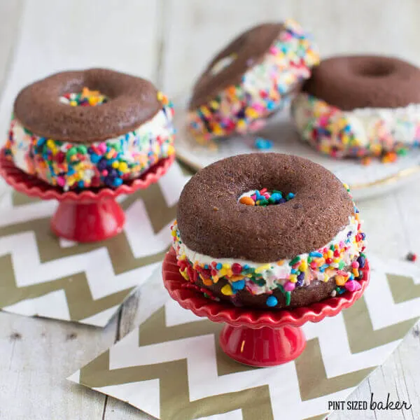 These Brownie Ice Cream Sandwiches are HUGE! Perfect for sharing on movie night with the hubby!
