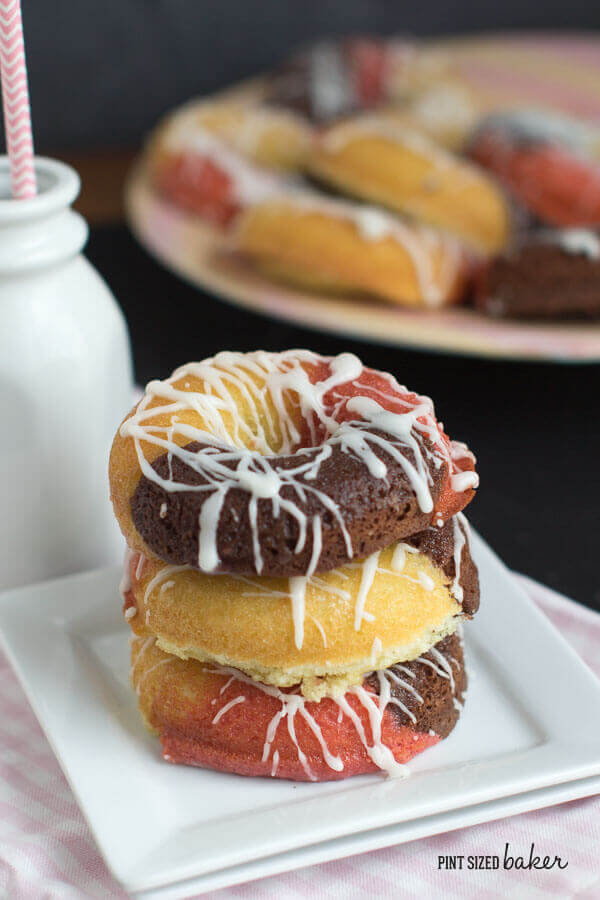 neapolitian Cake Donuts 6