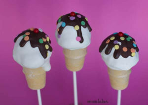 Ice Cream Cone Cake Pops are easy to make for your next party treat!