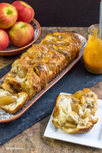 Everyone can grab a slice of the apple cinnamon and caramel pull apart bread. It's a breeze to whip for for the family.