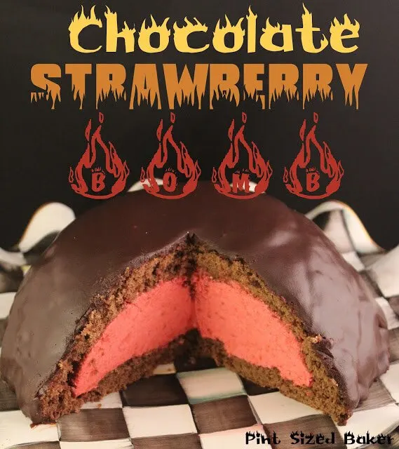 Chocolate Strawberry Bomb Cake