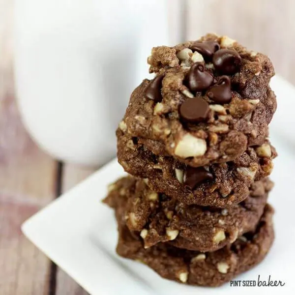 Chocolate Cookies packed with Chocolate Chips and Macadamia Nuts!