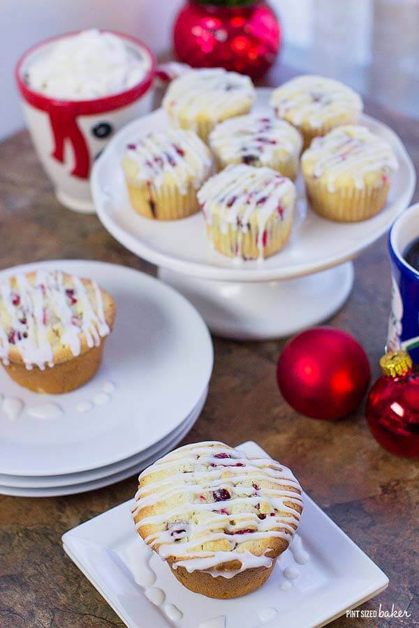 Cream Cheese Cranberry Muffins aren't just for breakfast. Cozy up around the Christmas tree at night with a muffin and a cup of tea for dessert.