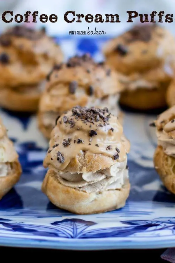 Impress your friends with these AMAZING (easy) Coffee Cream Puffs that are spiked with a shot of espresso and some chocolate covered coffee beans.