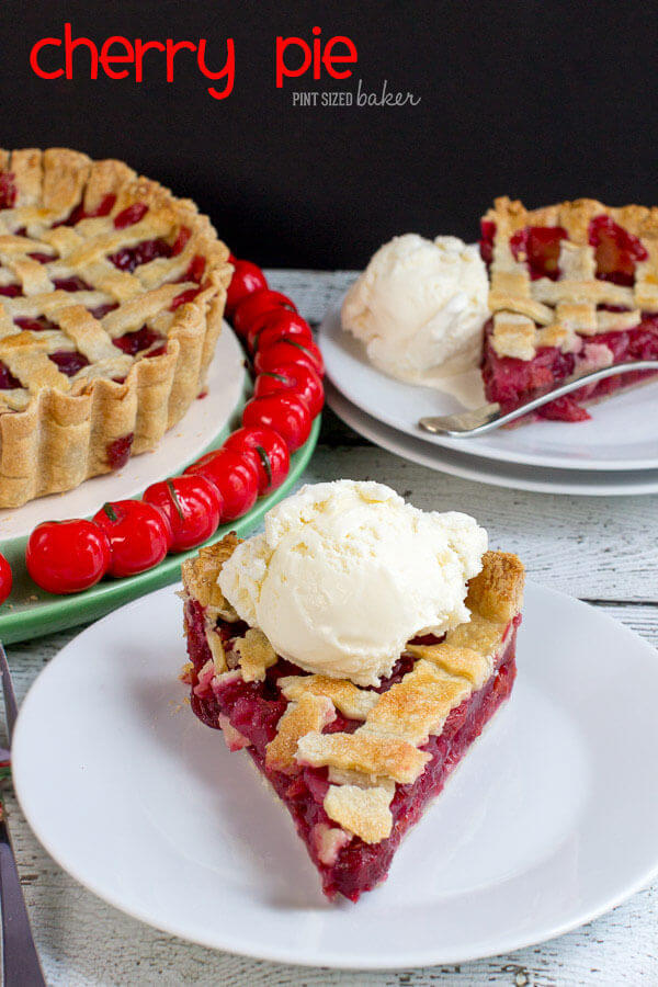 Deep Dish Cherry Pie Tart. So good, so sweet, so easy, and so perfect with a scoop of ice cream.