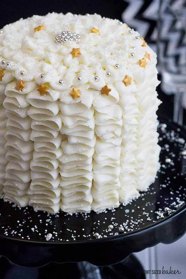 An elegant ruffle cake that is perfectly stunning for my next celebration!