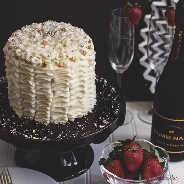 An elegant ruffle cake that is perfectly stunning for my next celebration!