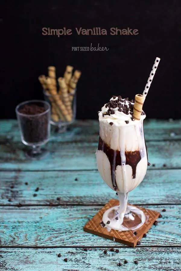 The Best Vanilla Milkshake - Baking Mischief