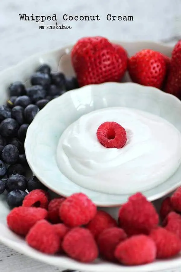 This whipped coconut cream is the perfect whipped cream replacement. My family loves it and I love that it's so healthy for them!