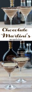 Enjoy girls night in with these decadent Chocolate Martinis! The perfect blend of Chocolate and alcohol.