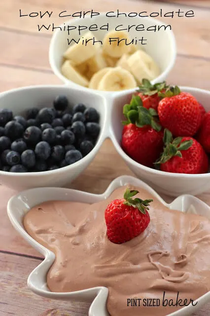 Low Carb and simply amazing. This chocolate whipped cream will keep you in you happy in your swimsuit!