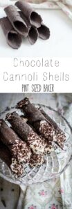Amazing dark chocolate cannoli shells are packed full of flavor!