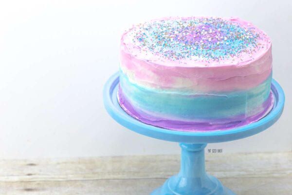 Sweet and simple. This Girly Galaxy Cake is all dressed up for a party.