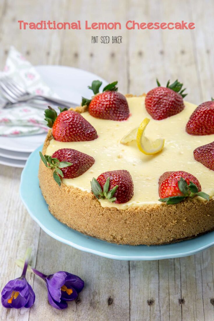 Sweet and tart, this traditional lemon cheesecake is a great dessert for any occasion.