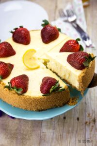 Sweet and tart, this traditional lemon cheesecake is a great dessert for any occasion.