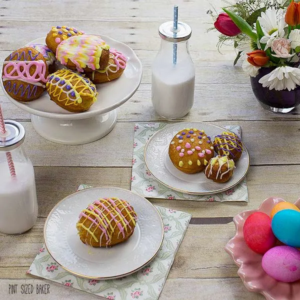 The kids had so much fun decorating these Lemon Jelly Donuts to look like Easter eggs. It's a fun and delicious treat for the family.