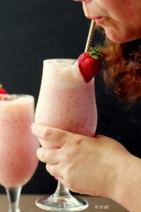 This milkshake is all about the strawberries! I'm going to kick back, relax, and ignore my kid for the next 30 minutes while I enjoy this Old Fashioned Strawberry Soda.