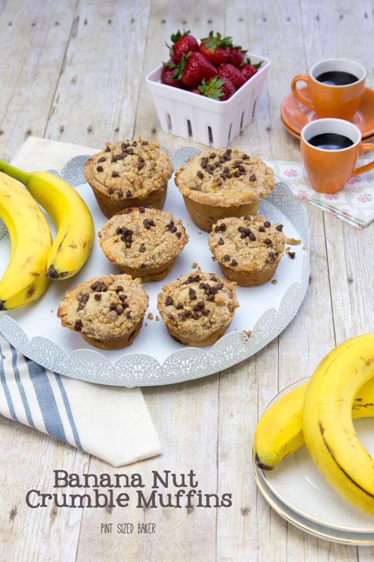 These Banana Nut Crumble Muffins are a yummy way to start your day. They're also a great way to end your day!