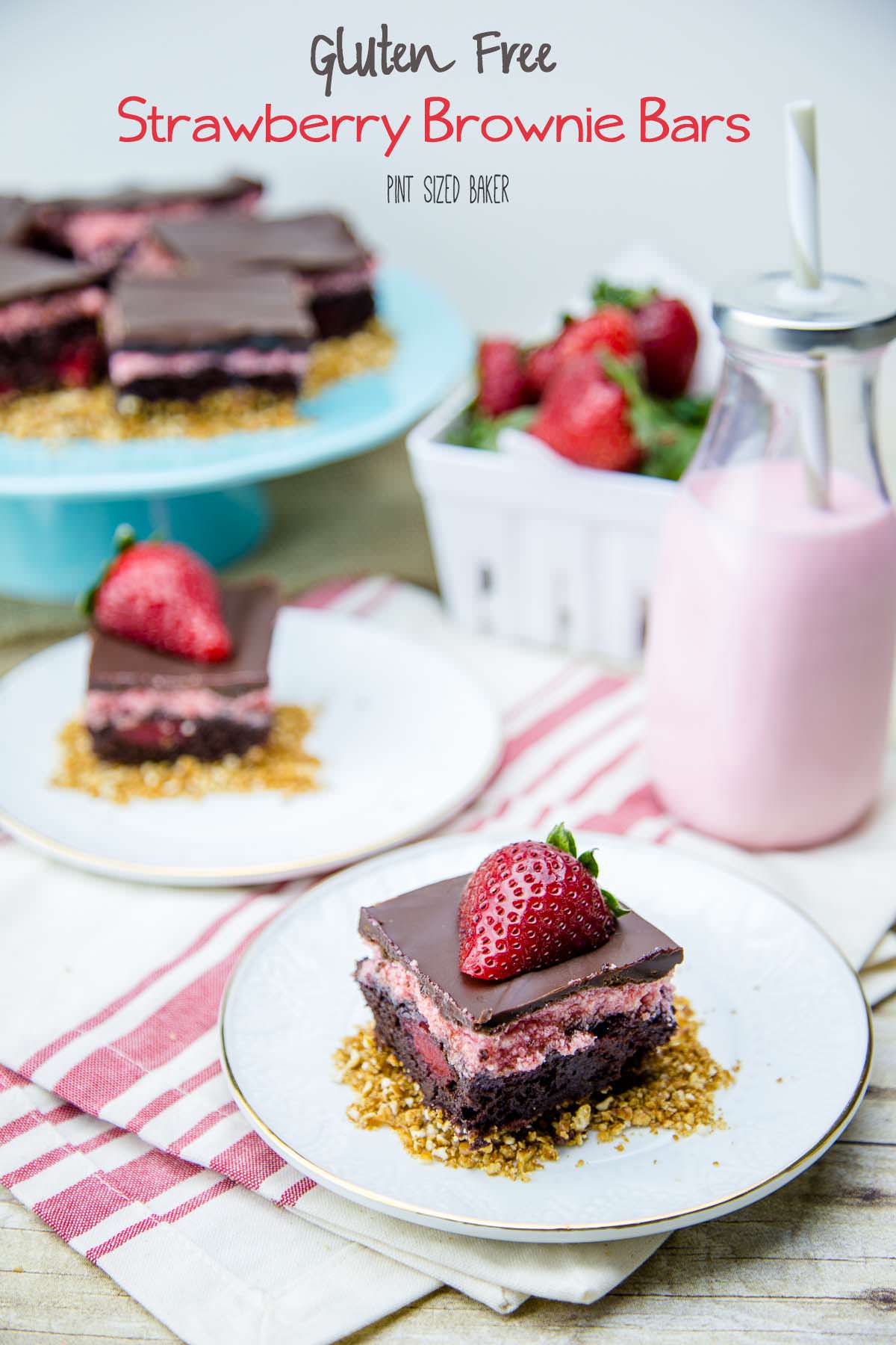 I'm making these easy Gluten Free Strawberry Brownie Bars so that everyone can enjoy some. (They don't have to know they are GF.)