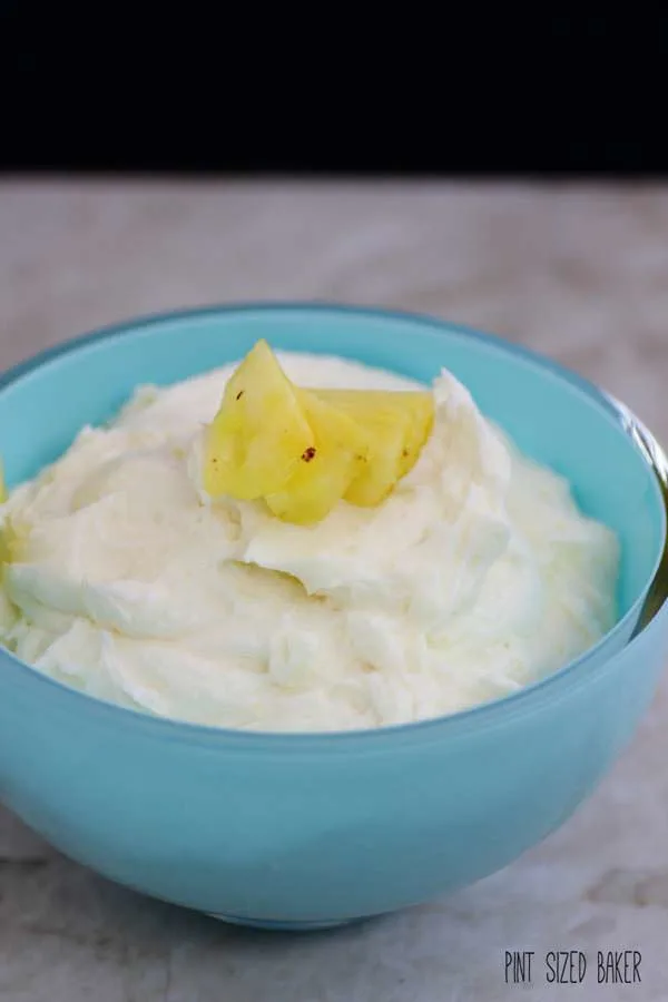 Homemade pineapple buttercream frosting is sweet and amazing!