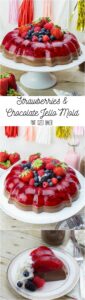 Bring back the popular Jello Mold for your summer PARTY! This Strawberry and Chocolate Jello Mold is beautiful to serve to your guests.