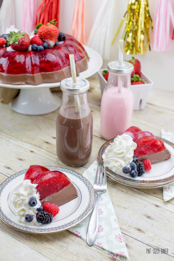 Strawberry and Chocolate Jello Mold • Pint Sized Baker