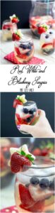 Summertime calls for a white wine Sangria. This Red, White and Blueberry Sangria Recipe serves a crowd. Fresh berries, white wine and some bubbly!