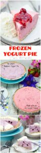 This summer enjoy a Frozen Yogurt Pie! Made with yogurt and your favorite pie filling flavor. Recipes for no churn method and using an ice cream maker.