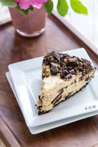 Smooth and creamy Peanut Butter Pie filled with peanut butter Oreo Cookies. It's a dream come true!