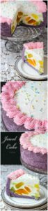 I'm blown away with this beautiful Jewel Cake! Filled with pineapple sweetened whipped cream and jello, this dessert is party perfect!