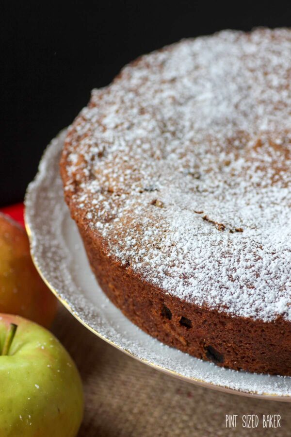 Spiced Applesauce Cake full of sweet cinnamon, crunchy walnuts, and yummy apple chunks. Serve it warm with a scoop of ice cream.