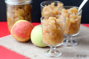 Homemade chunky applesauce is perfect to eat for a midday snack.