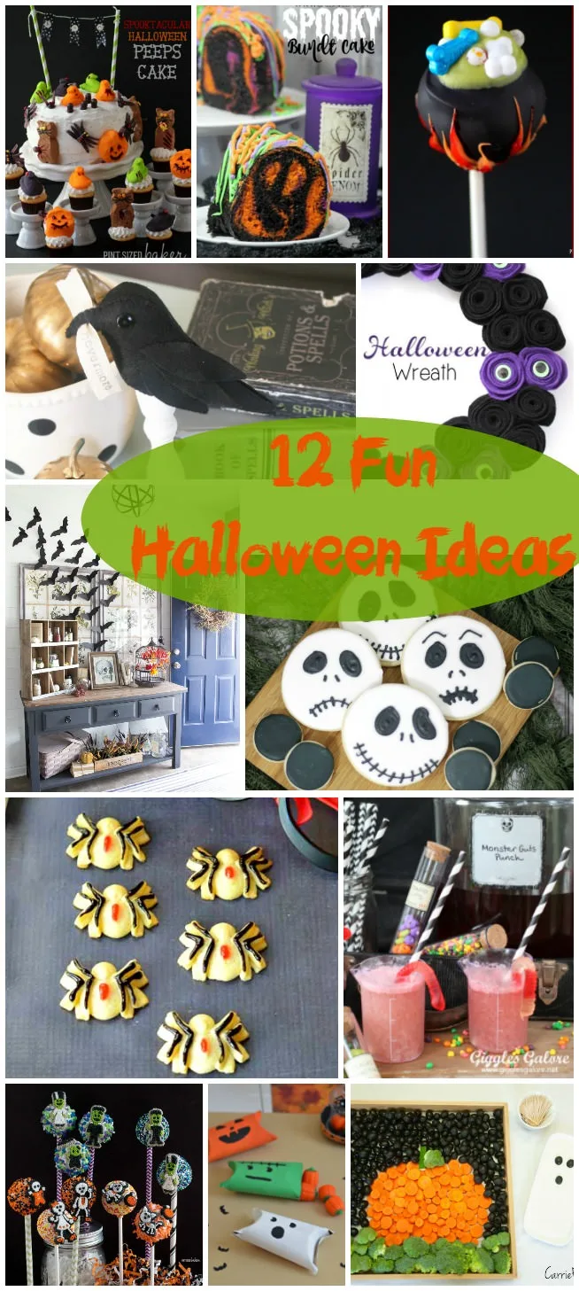 12 Fun Ideas for the family to eat, craft, and decorate! A Halloween Round up for the whole family.