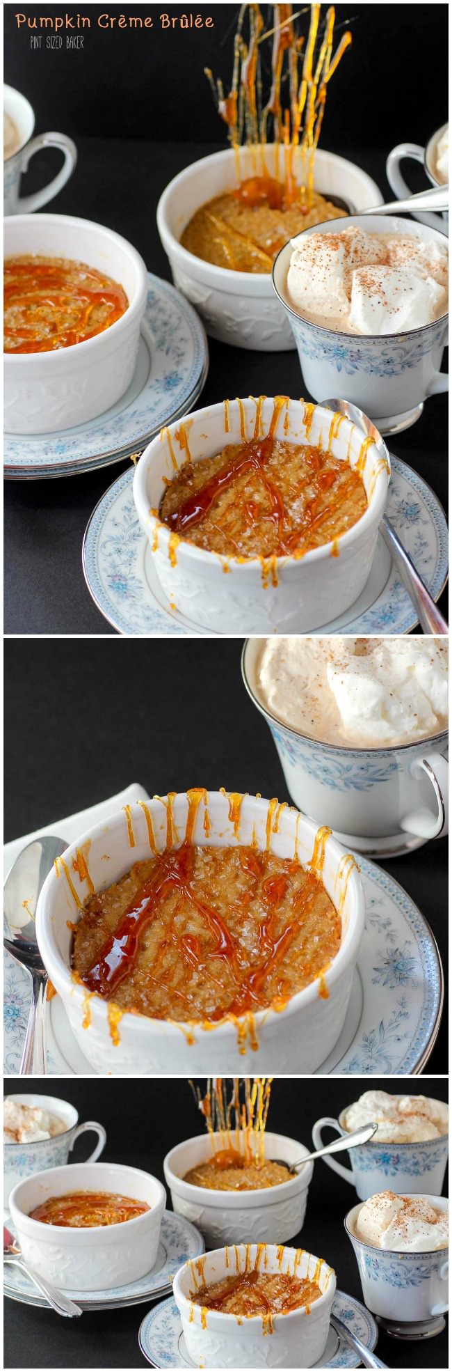 Delicious, smooth and creamy Pumpkin Crème brûlée with no kitchen torch required.
