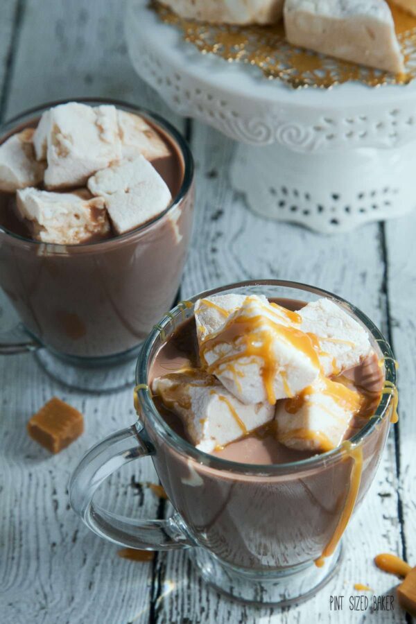 Make a batch of these Salted Caramel Marshmallows and enjoy a mug of Hot Chocolate to warm up!