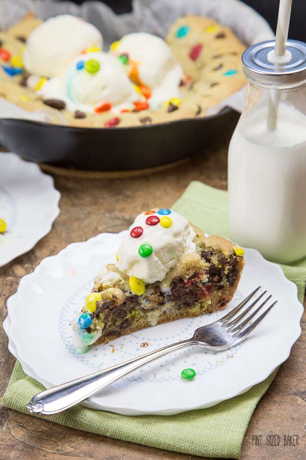 Giant Chocolate Chip Cookie Cake (Pan or Skillet Baked) - An Oregon Cottage