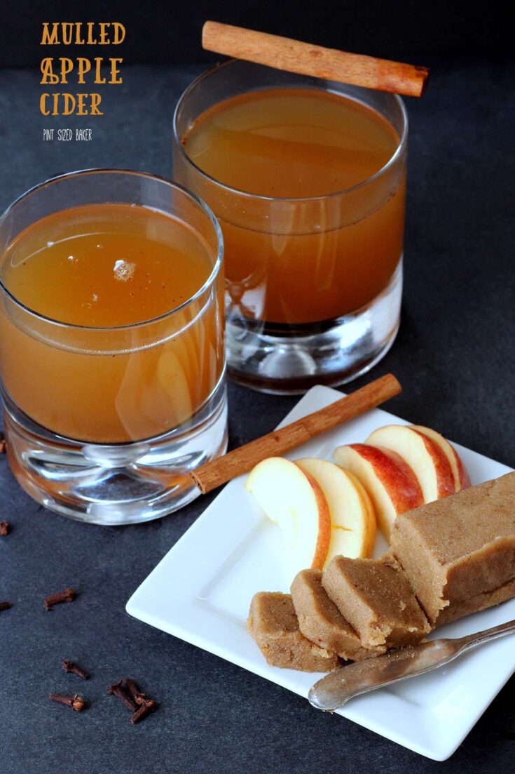 Serve your hot mulled cider with a pat of cinnamon butter and a cinnamon stick garnish.