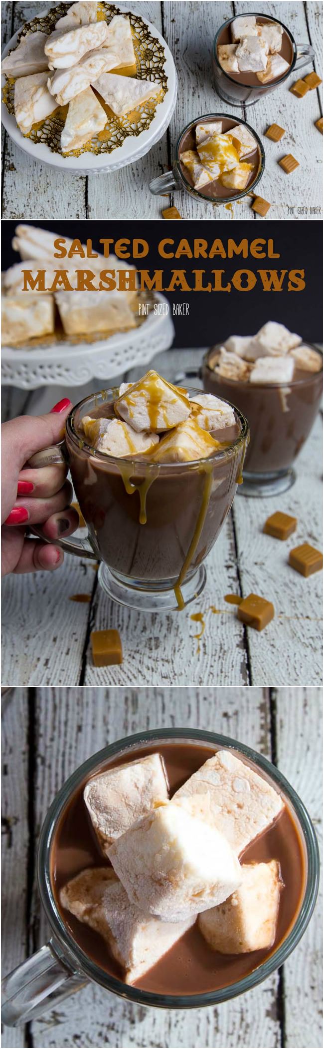 This fall make some Homemade Salted Caramel Marshmallows for your hot chocolate and dessert recipes. It's busting with sweet flavor!