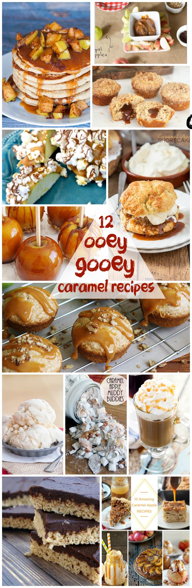 12 amazing ooey-gooey Caramel Recipes that you can make at home! From apples to shortcake, pancakes and muffins - this collection has it all!