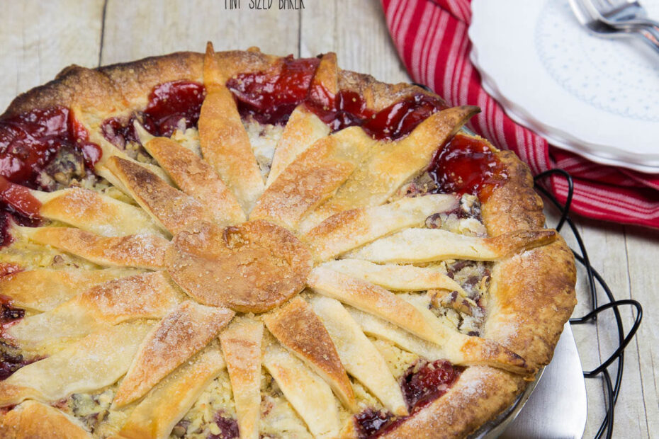 This Cherry Berry Pie is perfect any time of year. Just a few simple ingredients and a fancy crust topping makes this pie extra special.
