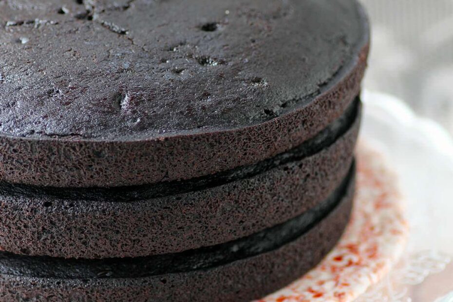 Dark Chocolate Cake Recipe that is rich and decadent.