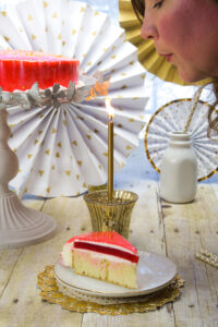Make a wish and blow out the candles! This mirror birthday cake is the best birthday cake around.