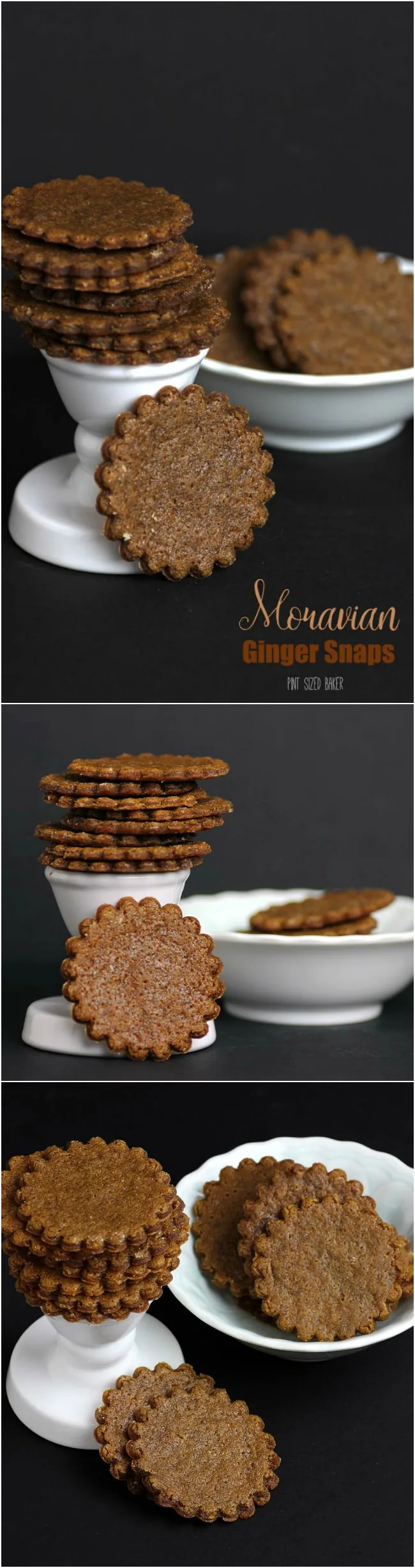 Enjoy a few Moravian Ginger Snaps with your tea or coffee. Spicy with a great crunch!