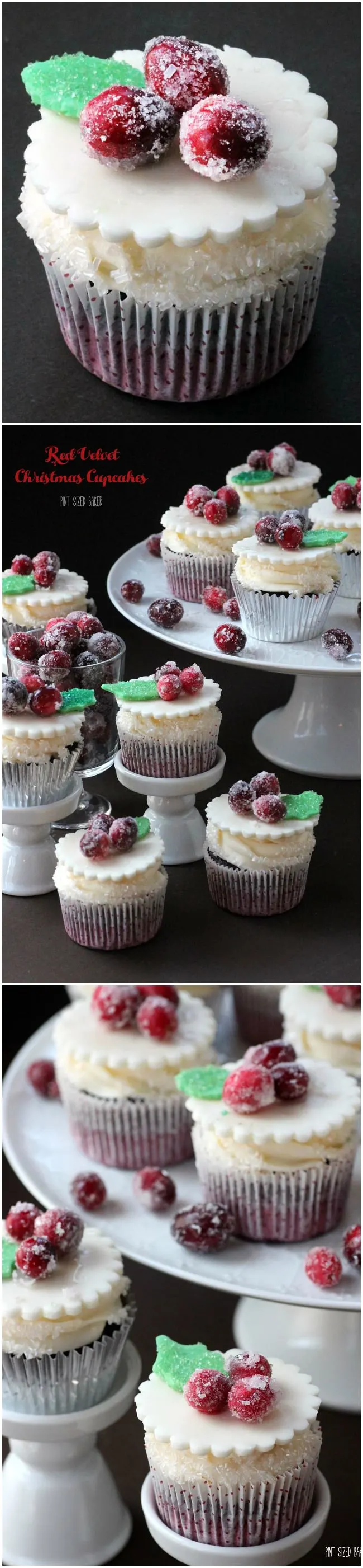 My family loved these Red Velvet Christmas Cupcakes with marshmallow fondant and sugared cranberries.