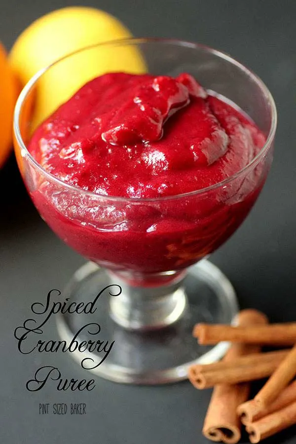 Spiced Cranberry Puree - perfect for your holiday desserts.