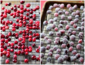 For a special treat, make some sugared cranberries for your dessert toppings. They are great!