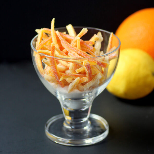 Sugared Orange and Lemon Peel treats. The perfect way to use up ALL the fruit.
